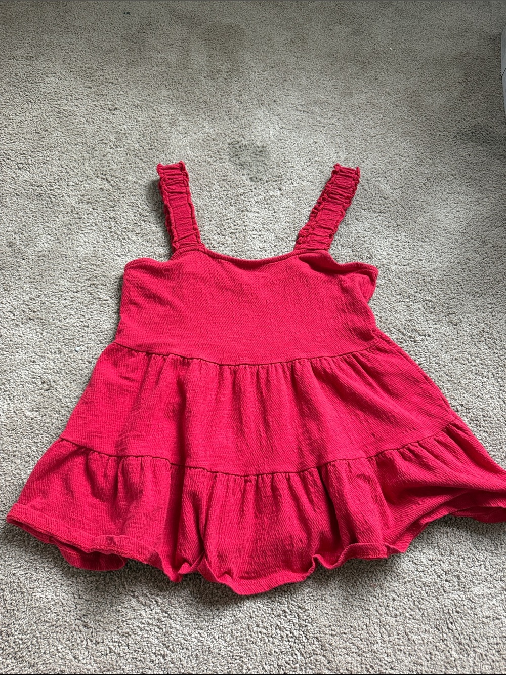 Altard State Red Ruffled Tiered Tank Top - WORN TWICE